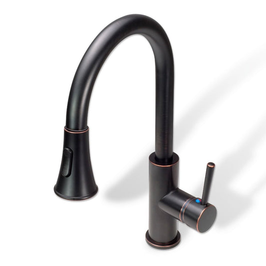 Juno Nancy Pull Down Spray Kitchen Sink Faucet Oil Rubbed Bronze
