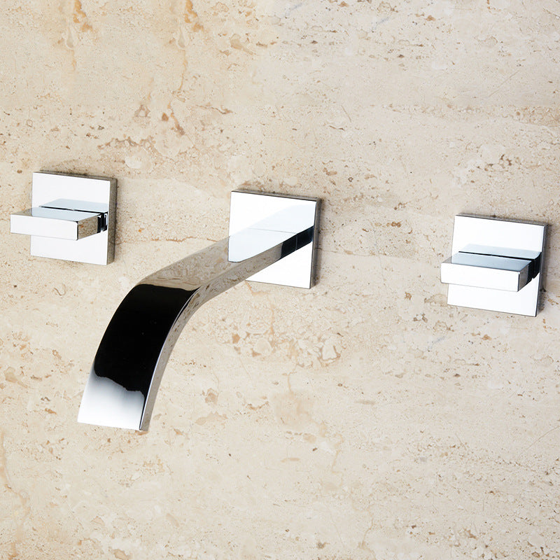 Juno Latori Chrome Finish Wall Mount Bathroom Sink Faucet