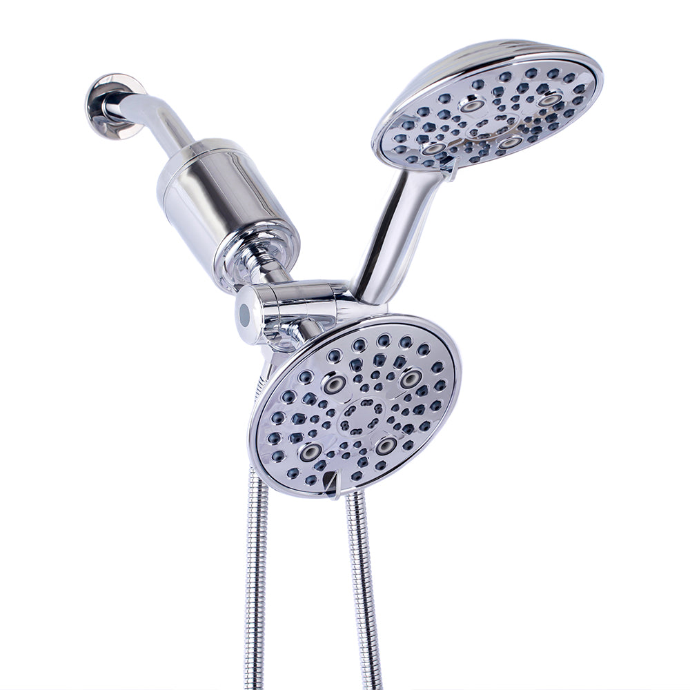2 In 1 Waterfall Rain Shower Head and Handheld Shower Faucet