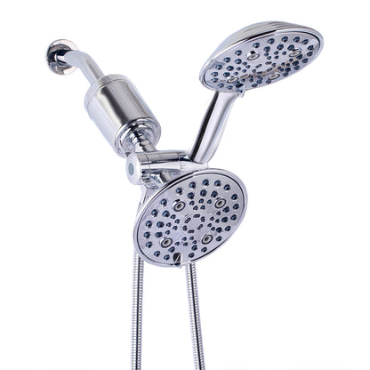 2 In 1 Waterfall Rain Shower Head and Handheld Shower Faucet