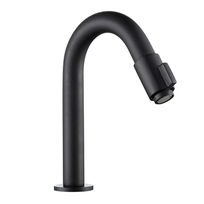 Juno Solid Brass Goose Neck Deck Mount Single lever Bathroom Sensor Faucet