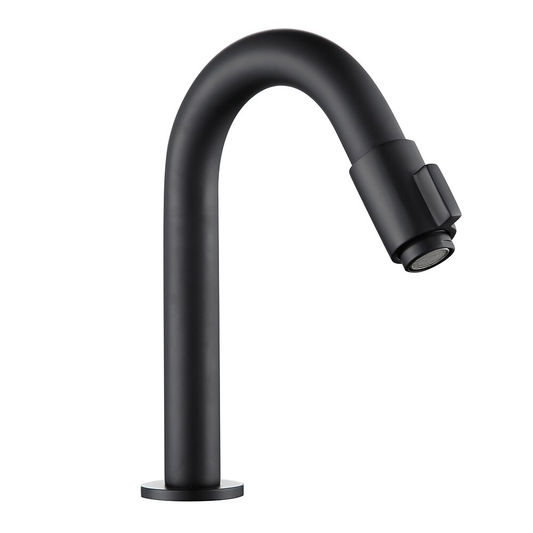 Juno Solid Brass Goose Neck Deck Mount Single lever Bathroom Sensor Faucet