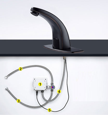 Black motion sensor faucet deck mount 