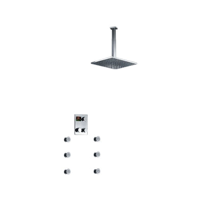Thermostatic Digital Display Bathroom Rain Showerhead Set