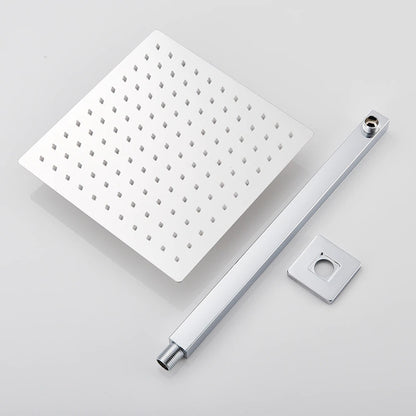 Dual Handle Rainfall Bath Shower Mixers Thermostatic Shower Set