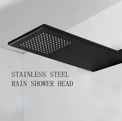 Juno Modern LED Dark Oil Rubbed Bronze Shower Head With Digital Mixer Valve & Handheld Shower