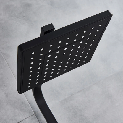 Juno Rotatable Matte Black Wall Shower Faucet & Rain Shower Mixer With Handheld Shower