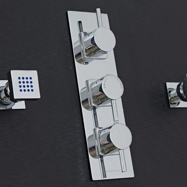 6 Jetted Body Massage Shower System with Rain Shower Head / Hand Shower