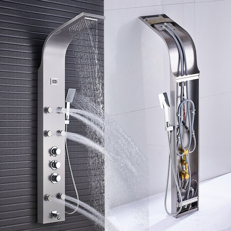Juno Stainless Steel Thermostatic Shower Panel