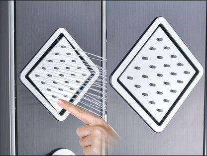 Juno Modena Stainless Steel Brushed Black Shower Panel System