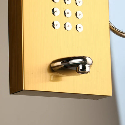 Juno Golden Brass Stainless Steel Contemporary Bath Shower Faucets