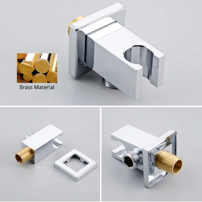 Dual Handle Rainfall Bath Shower Mixers Thermostatic Shower Set