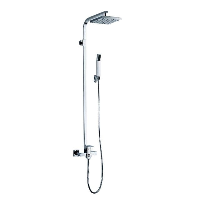 Melo Chrome Finish Wall Mount Shower Set with Handheld Shower