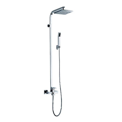 Melo Chrome Finish Wall Mount Shower Set with Handheld Shower