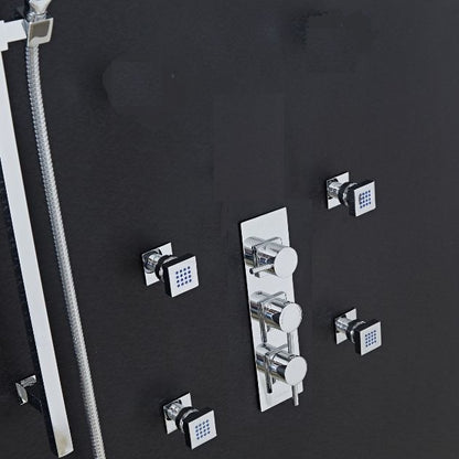 4 Jetted Body Massage Shower System with Rain Shower Head / Hand Shower