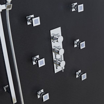 6 Jetted Body Massage Shower System with Rain Shower Head / Hand Shower