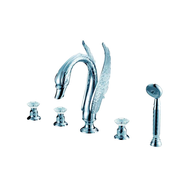 Silver plated waterfall bathroom faucet