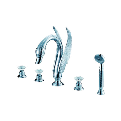 Silver plated waterfall bathroom faucet