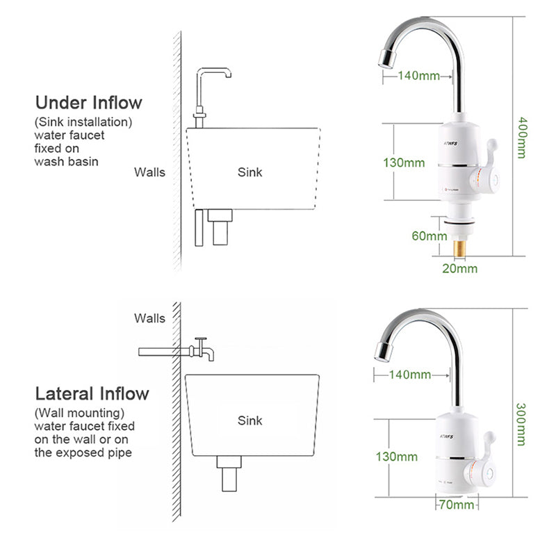 Simon Electric Water Heater Kitchen Faucet