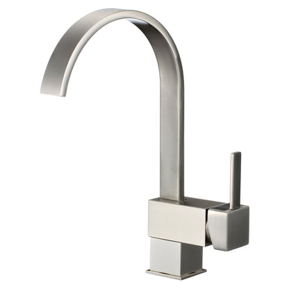 Single Handle Bathroom / Kitchen Waterfall Sink Faucet Bronze / Nickel Brushed / Polished Chrome