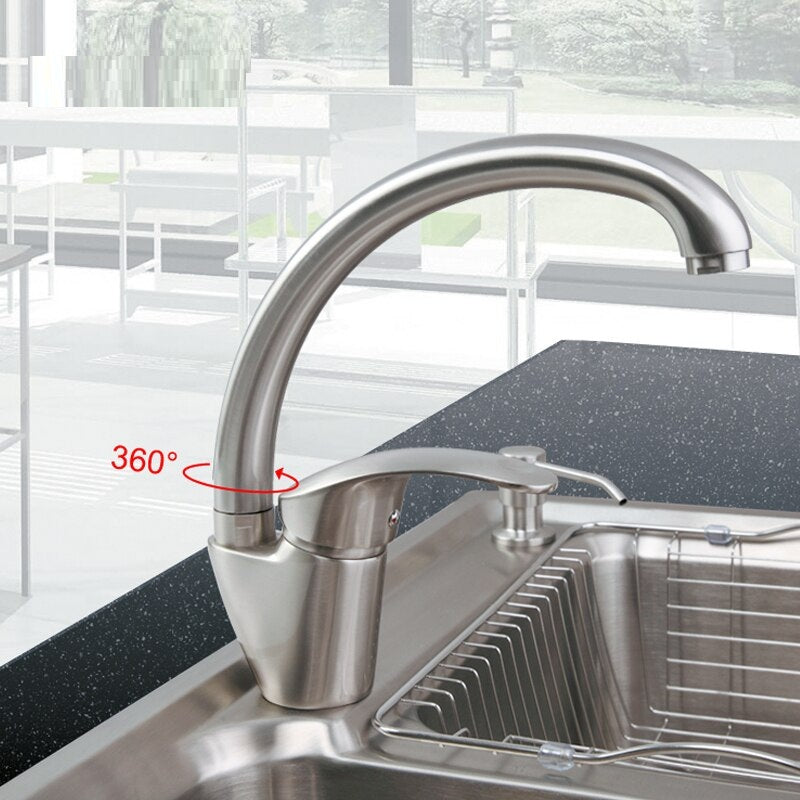 Inverted U Swivel Spout Kitchen Sink Faucet