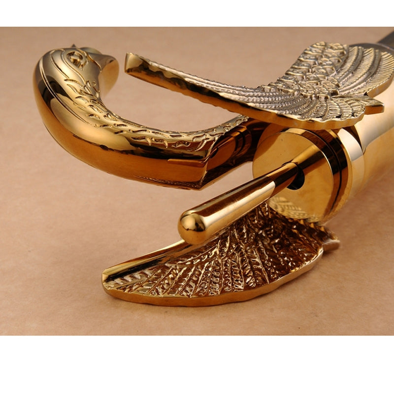 Single Handle Chrome Swan Bathroom Faucet