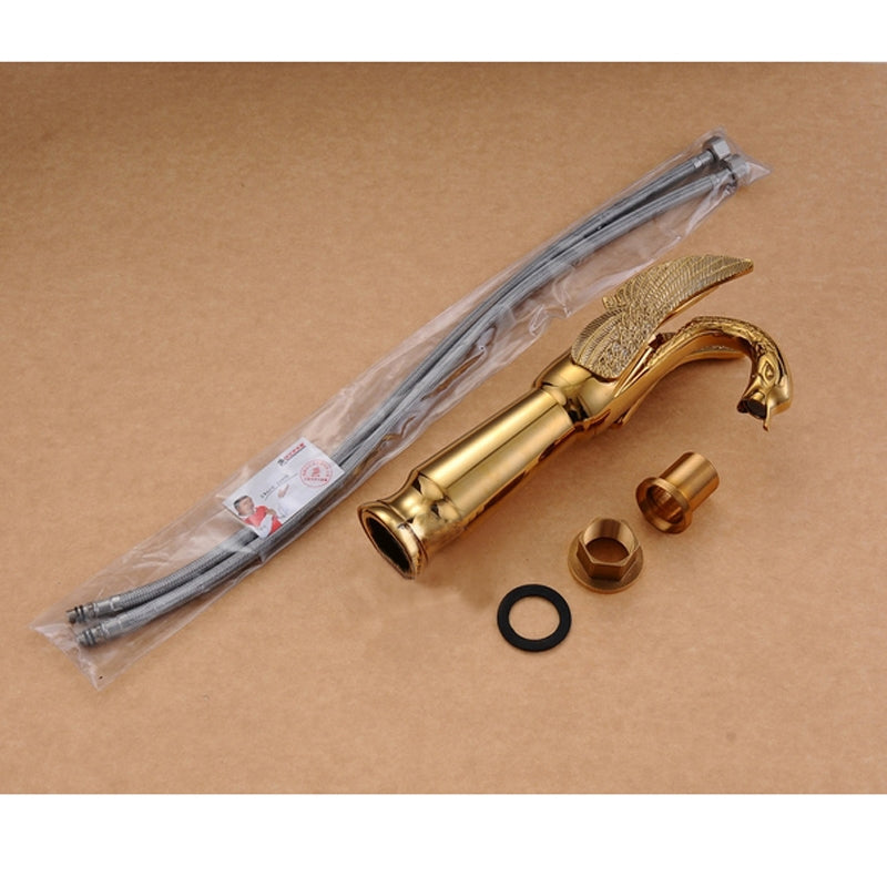 Single Handle Chrome Swan Bathroom Faucet