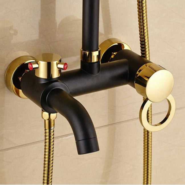 Single Holder Dual Control Gold Black Oil Rubbed Bronze Bathtub
