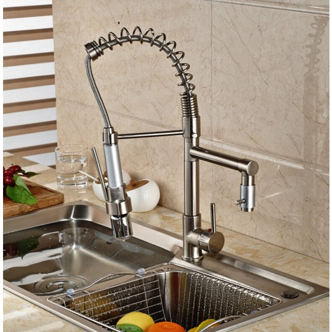 Single Hole LED Nickle Kitchen Faucet Tap 2