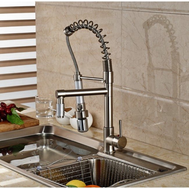 Single Hole LED Nickle Kitchen Faucet Tap 4