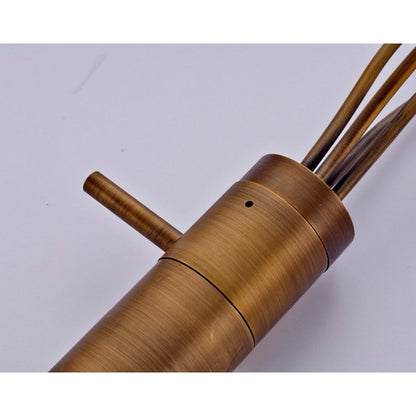 Single Handle Antique Brass Finish Deck Mount LED Kitchen Faucet 