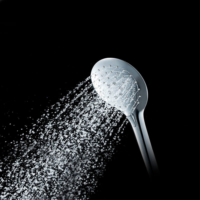 Juno Sliding Bar In Chrome Finish Circle For Bathroom With Shower Head And Flexible Hose