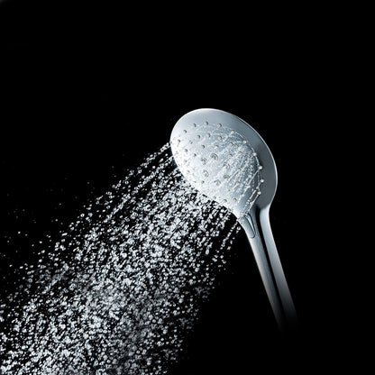 Juno Sliding Bar In Chrome Finish Circle For Bathroom With Shower Head And Flexible Hose