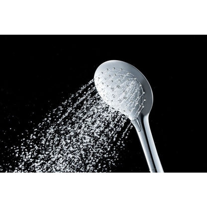 Sliding Bar In Chrome Finish Circle For Bathroom With Shower Head And Flexible Hose