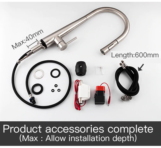 Brushed Nickel Smart Touch Kitchen Sink Faucet Deck Mount