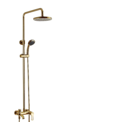 Juno Smart Round Look Gold Wall Install Bathroom Shower Head with Hand Held Shower