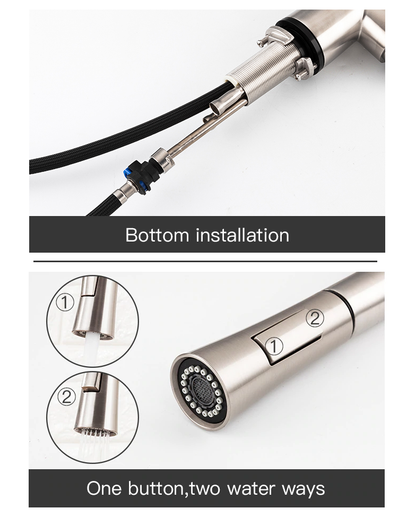 Brushed Nickel Smart Touch Kitchen Sink Faucet Deck Mount