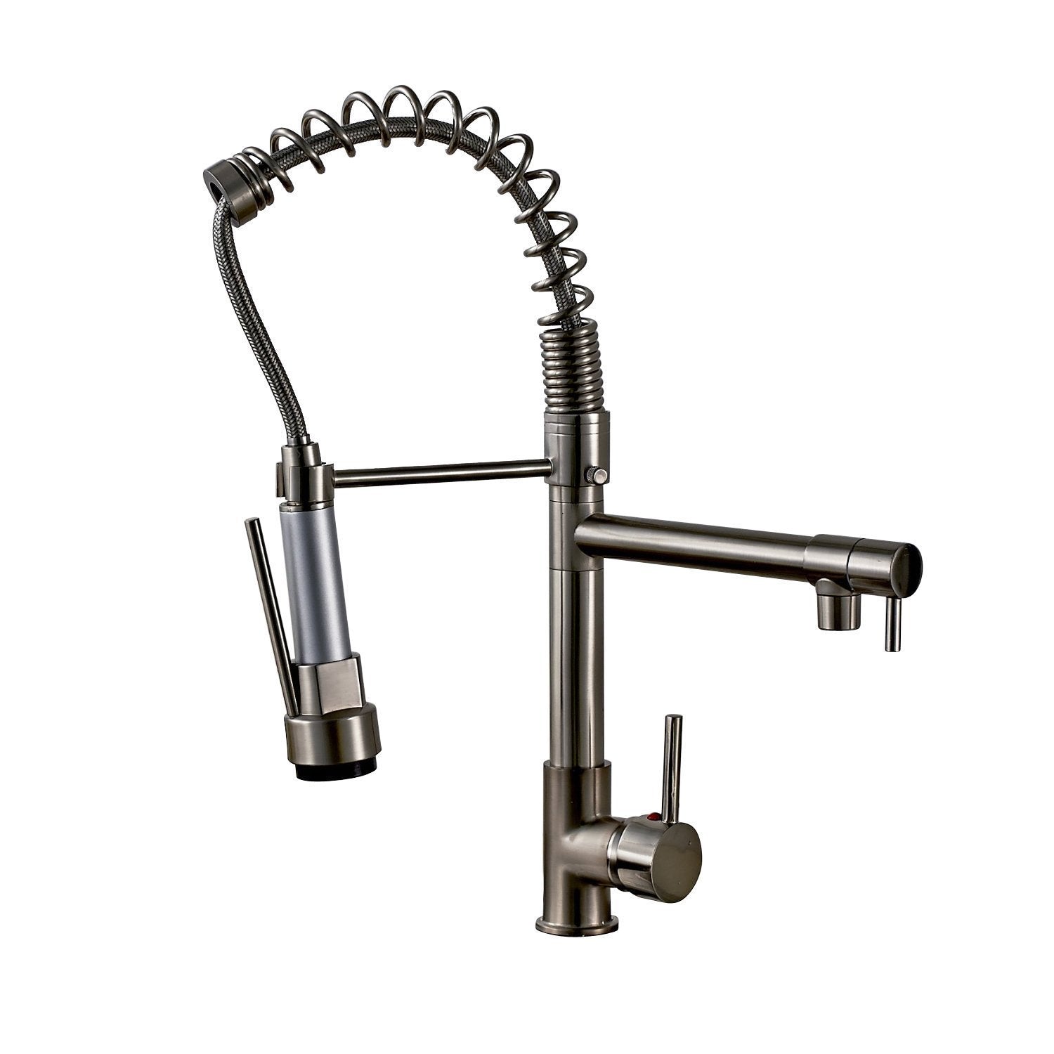 Sorrento Kitchen Sink Faucet With Pull Down Mixer Tap In Brushed Nickel