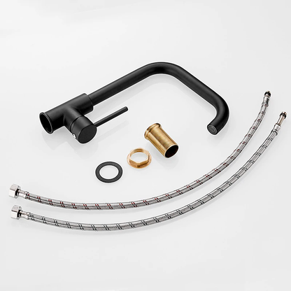 Juno Tall Black Single Handle Kitchen Faucet