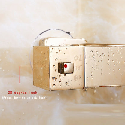 Square Curved Gold Single Handle Wall Mount Shower with Hand-Held Shower