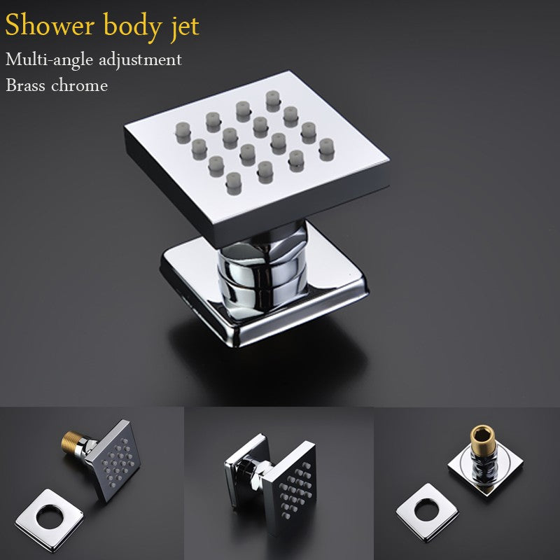Juno Square Stainless Steel LED Shower With Spray Mist Shower Head
