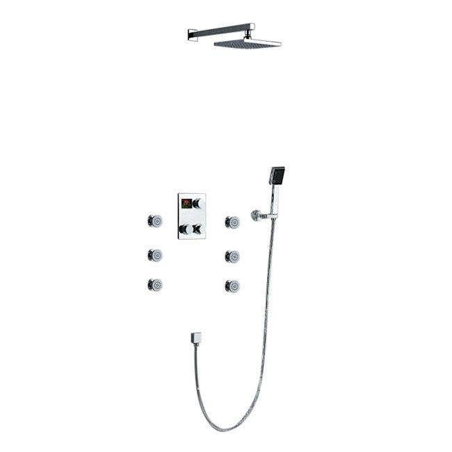 Square Shower Head Jetted Body Massage Shower System