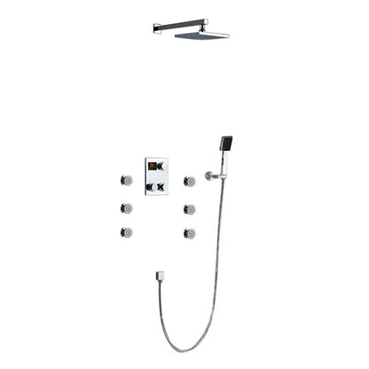 Square Shower Head Jetted Body Massage Shower System