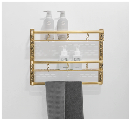 Juno Square Bathroom Floating Shelves Above Toilet Wall Mount Corner Towel Rack