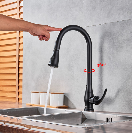 Stainless Steel Pull Out Sensor Touch Control Kitchen Faucet Mixer Tap