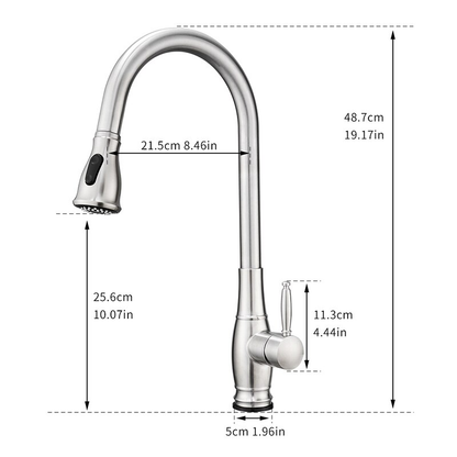 Touch Control Stainless Steel Kitchen Faucet Brushed Nickel