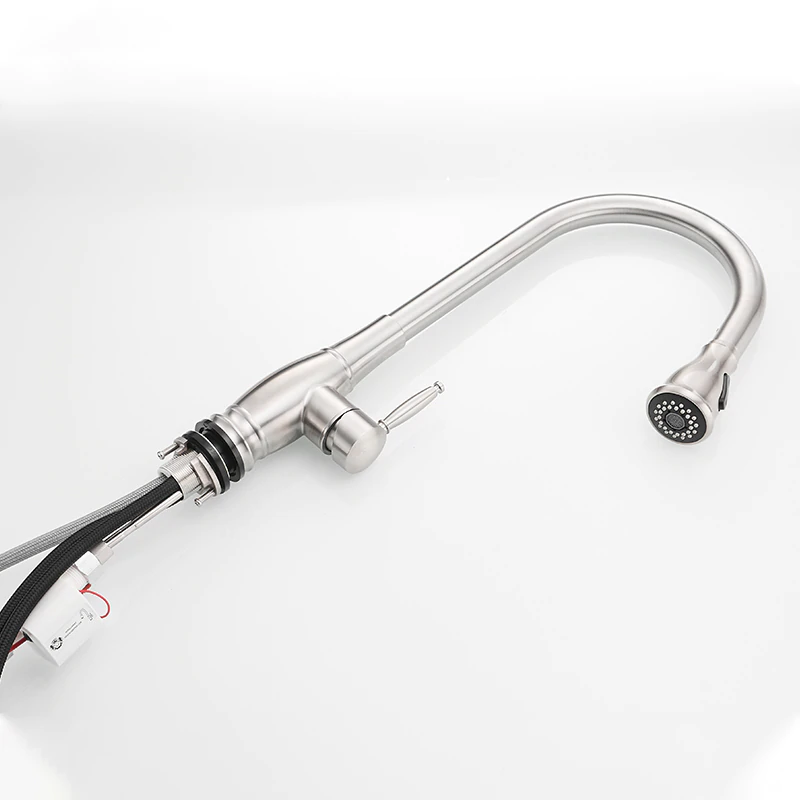 Touch Control Stainless Steel Kitchen Faucet Brushed Nickel