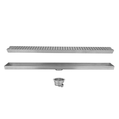 Stainless Steel Floor Mount Square Holes Deodorisation Drainer