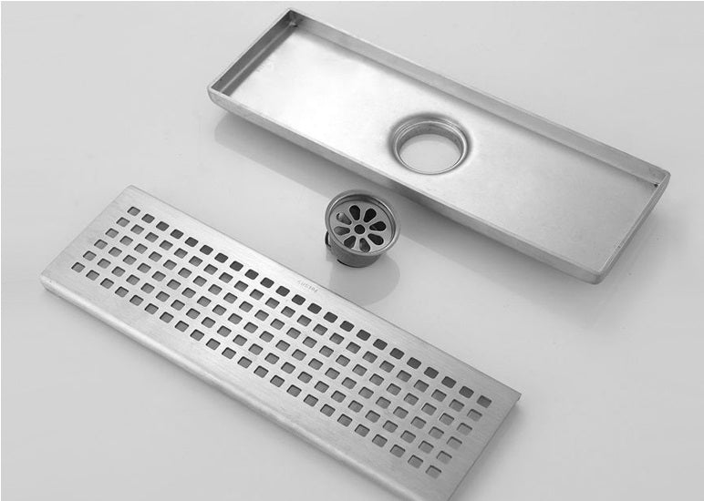 Stainless Steel Floor Mount Square Holes Deodorisation Drainer