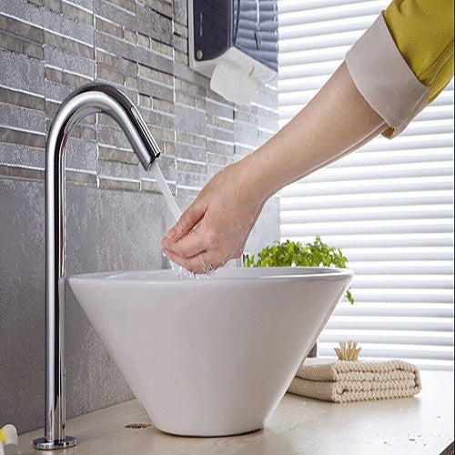 Juno Stainless Steel Infrared Automatic Chrome Finish Sensor Faucet 